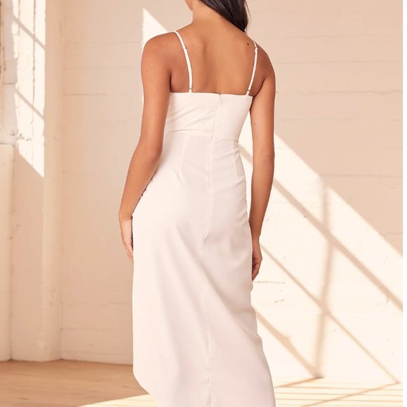 Lulu's White Midi Dress - Picture 2 of 3